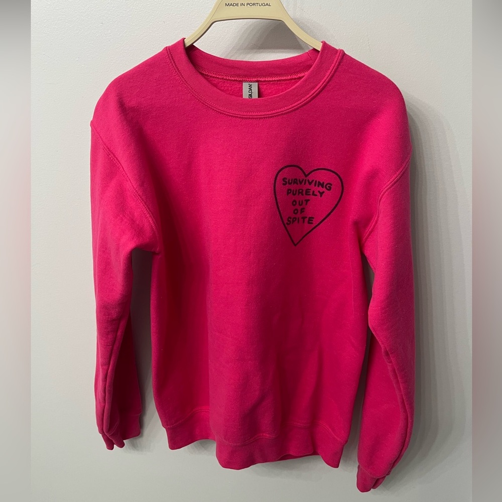 Hot Pink Graphic Sweatshirt